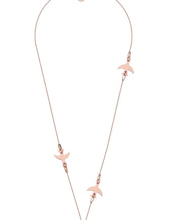 Naszyjnik z różowego złota z jaskółkami, SOTHO