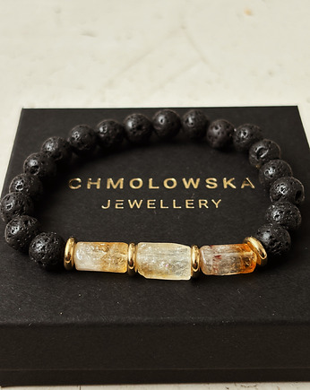 Bransoletka męska Cytryn i Lawa, Chmolowska Jewellery