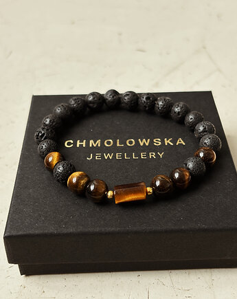 Bransoletka męska  Tygrysie Oko, Chmolowska Jewellery