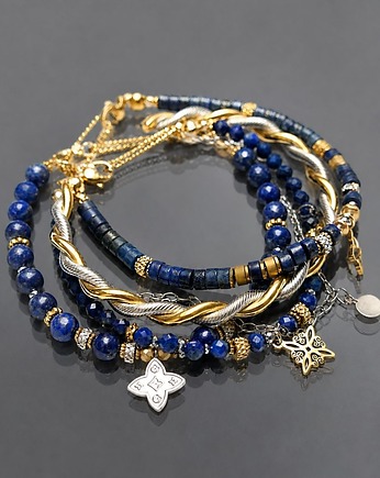 Zestaw bransoletek Lapis lazuli vol. 3 /10.02.26/- Szlachetna kolekcja, KiKa pracownia