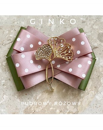 Brosza GINKO Nowość Glamour, Pudrowy Różowy