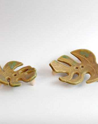 Mydelniczka monstera brudno-zielona, Dobrocie ceramika