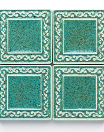 Kafle VIVACE 5cm x 5cm - miętowe, ceramiczne kafelki ręcznie robione, pracowniazona