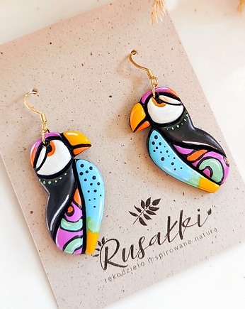 Kolczyki maskonury duże kolczyki z podobizną maskonura prezent dla niej, Dary Rusałki