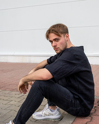 Tunika, koszulka lniana męska, NavahoClothing