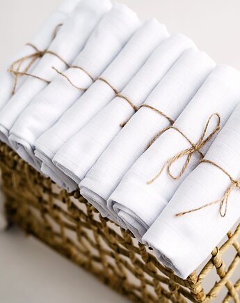 Pieluszki tetrowe 8-pak 80x70 cm PURE WHITE od BabyU, Sleepdo