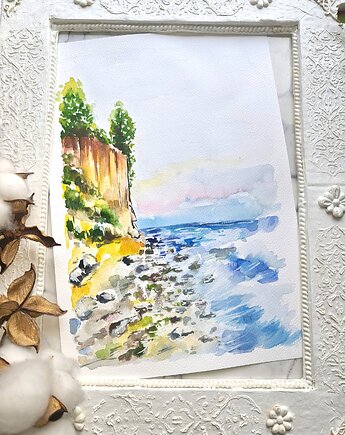 Akwarela klif, Wiktoria Borys Art