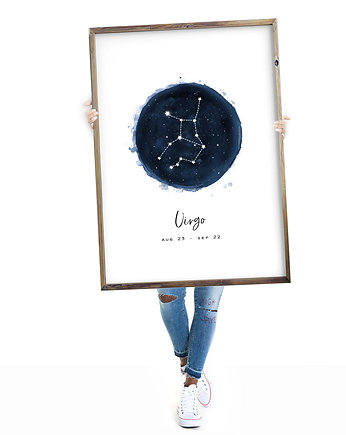 Virgo -  Constelacja Panny-Art Print, OSOBY - Prezent dla siostry