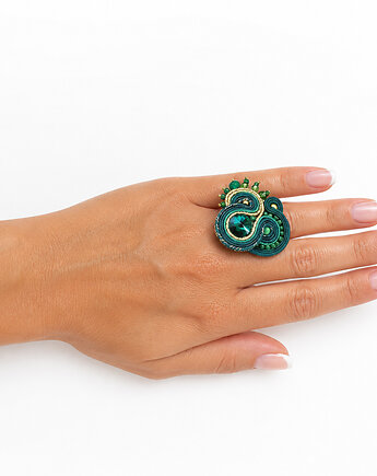 Isobelle- pierścionek soutache, Mró Soutache