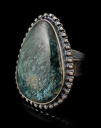 Pierścionek morski kyanit retro, Pracownia Neores