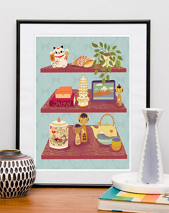 Japońska półka - plakat A3, minimalmill