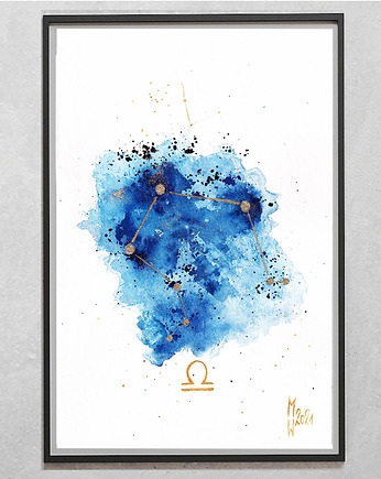Plakat Konstelacja Waga  / Gwiazdy na Niebie  w Znaku Zodiaku Wagi / Urodziny..., My Moment