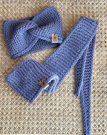 Komplet szalik zwężany plus opaska Lilia, Konevka store
