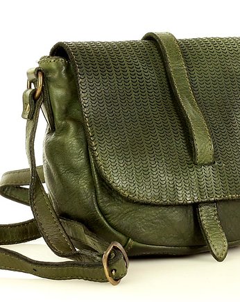Torebka listonoszka saddle bag genuine leather zielona, OKAZJE - Prezent na Rocznice związku