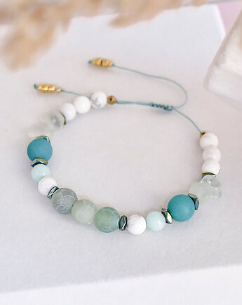 Bransoletka z kamieni naturalnych - Arctic Mist, Ilovehandmade