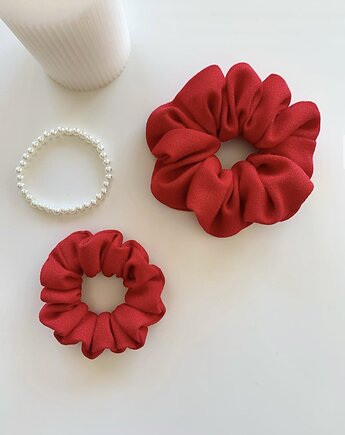 Czerwona scrunchie Juicy Red - 12 cm, Volie Line