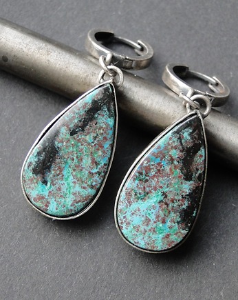 Kolczyki srebrne Chryzokola, Memero