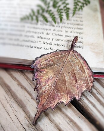 Liść Brzozy miedziany duży I, Treemasters Copper Jewelry