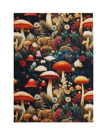 Notes Magic mushrooms  17x24 cm cm 300 stron  ecru, Pracownia Introligator Gliwice
