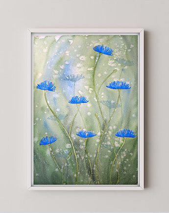 Oryginalna akwarela. Chabry A3, Malgorzata Domanska