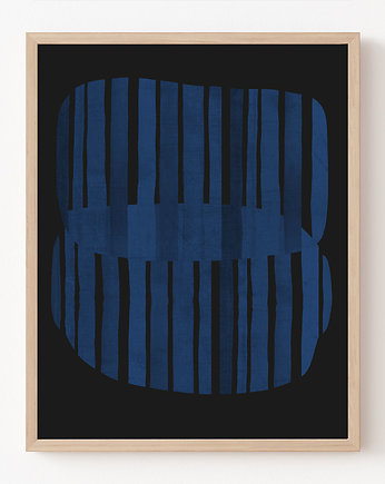 Plakat modern, niebieska abstrakcja, boho plakat, OKAZJE - Prezent na Parapetówkę