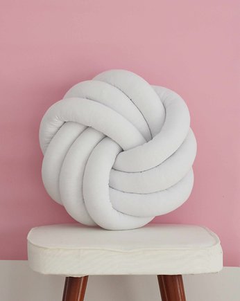 Poduszka okrągła supeł Knotted Pillow Biała, Cheri Berry