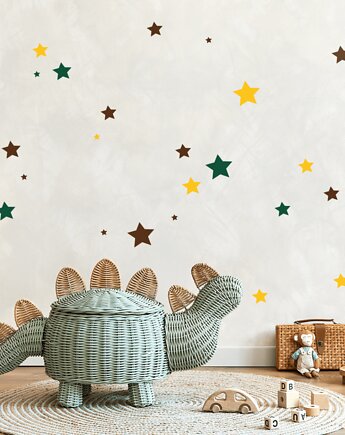 Naklejki na ścianę dla dzieci Gwiazdki w 3 kolorach, Wallie Studio Dekoracji