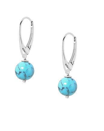Srebrne kolczyki turkus, MYNESS