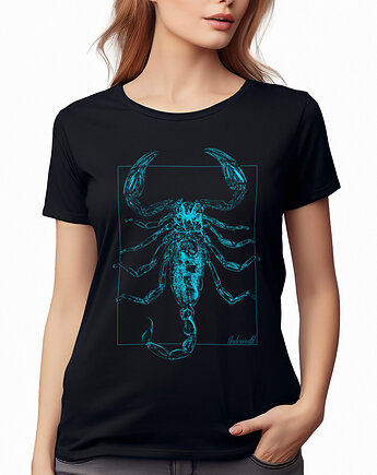 T-shirt damski UNDERWORLD Scorpion niebieski, UNDERWORLD