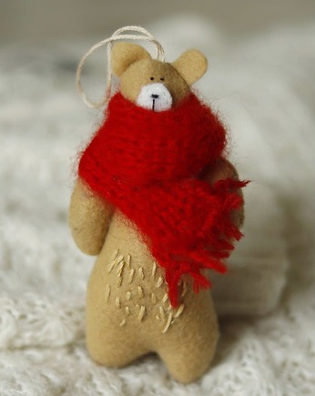 Zawieszka miś na choinkę/ do torebki, Kruszek