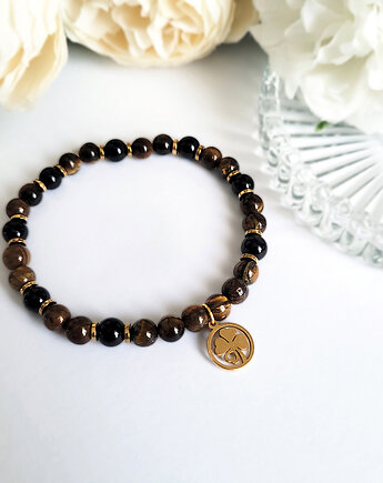 OPTYMIZM i SZCZĘŚCIE- bransoletka z koniczynką, Seylla pracownia