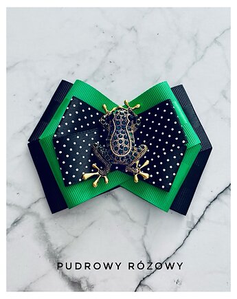 Brosza z Żabką NEW DESIGN, Pudrowy Różowy