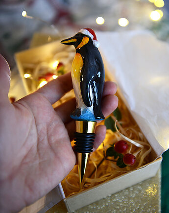 Korek do butelki - Pingwin noworoczny, Aleksandra Semenova