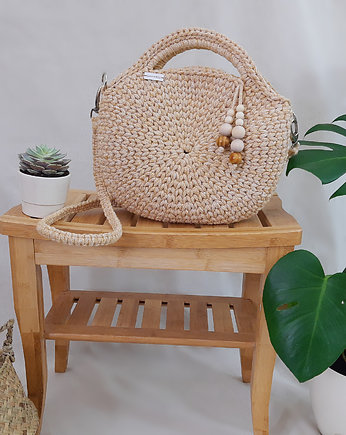 Big Round Crochet Bag - słoneczna, Damariz