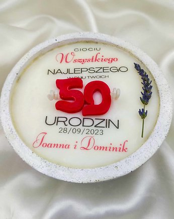 Personalizowany prezent na 50 urodziny / XL, Swiecznikowo