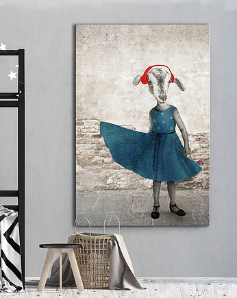 OBRAZ NA PŁÓTNIE -Mała Koza- 80x120cm, LUdesign gallery