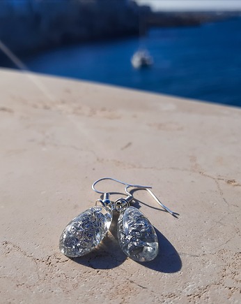 Kolczyki w kolorze srebrnym, Figa handmade accessories