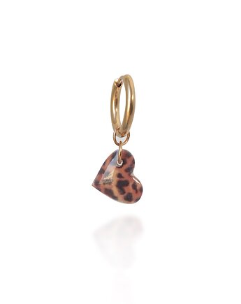 Kolczyki serce panterka, Flores Jewellery