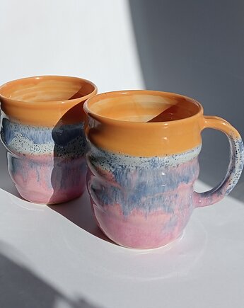 Duży zakręcony kubek cukiereczek, Dobrocie ceramika