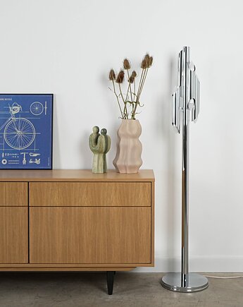 Lampa podłogowa z metalu, Space Age, produkcja: Włochy, Przetwory design