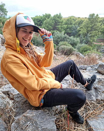 Bluza rozpinana "Musztarda z sunflowerem" unisex, Funaticos
