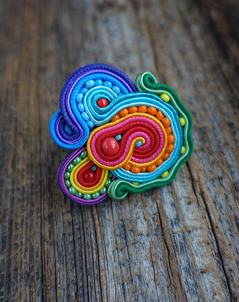 Bajkowy pierścionek soutache