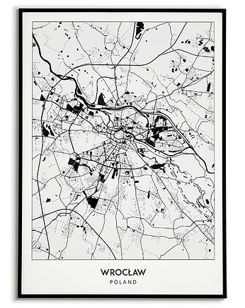 Plakat miasto POLSKA - WROCŁAW obraz MAPA, Bajkowe Obrazki