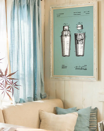 Plakat Szejker / Shaker - patent - dekoracja kuchni, minimalmill