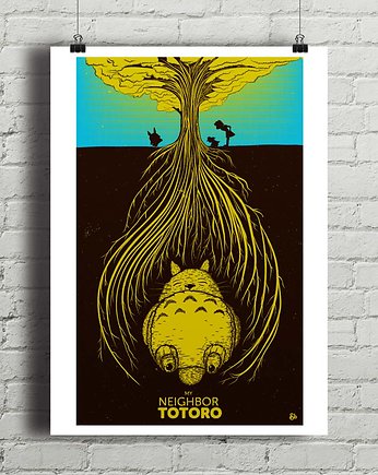 Plakat Totoro - Miyazaki, Ghibli, minimalmill
