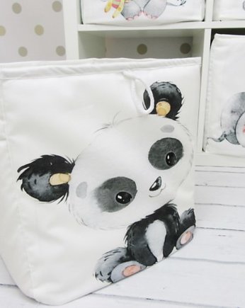 Pojemnik na zabawki z Misiem Panda, Enitka Sweet Baby Room