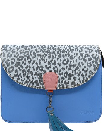 Torebka klasyczna damska zamszowa odpinany chwost brelok OLIVKA, Olivka Warsaw