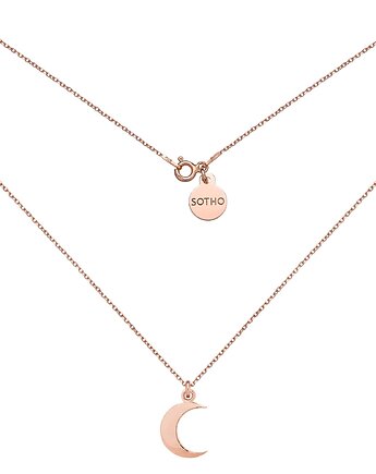 Naszyjnik z różowego złota z księżycem, SOTHO