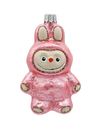 Bombka choinkowa: Labubu matowe: różowe, Syn Bombkarza