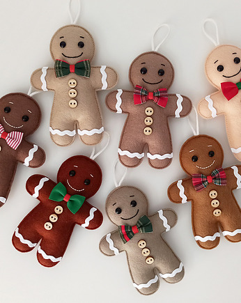 Świąteczna zawieszka z filcu Ciastek, Piernikowy Ludzik, Dekorlatte